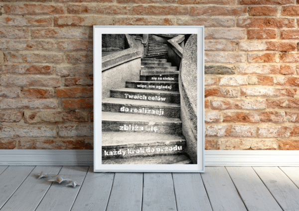 Plakat motywacyjny Każdy krok