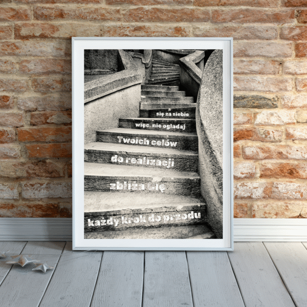 Plakat motywacyjny Każdy krok